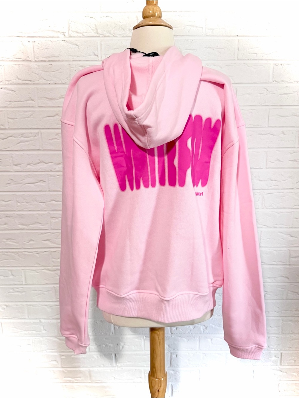 NWT 11th Street New York or Nowhere Oversized Hoodie and Shorts Pink Sugar S/M - Picture 10 of 11